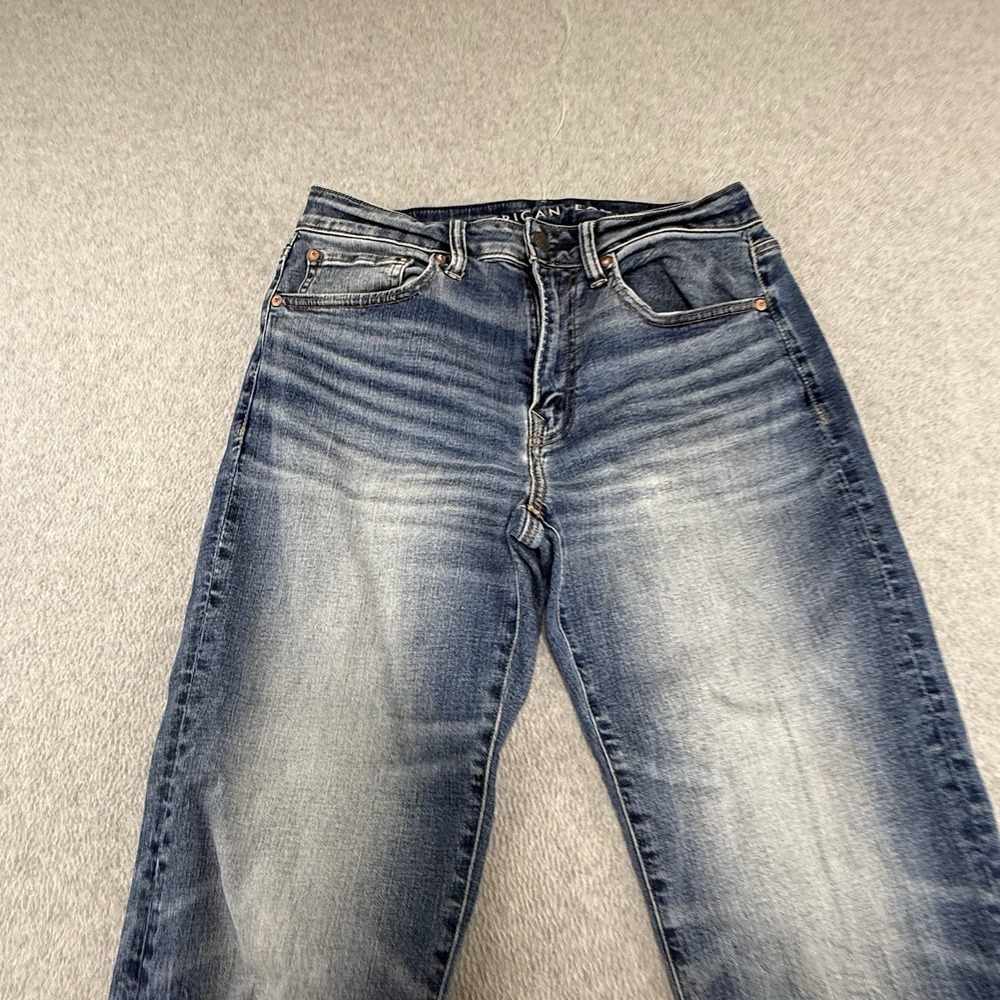 American Eagle Jeans Mens 31x32 Blue Airflex Athletic Stretch Faded Whiskered - Picture 2 of 12
